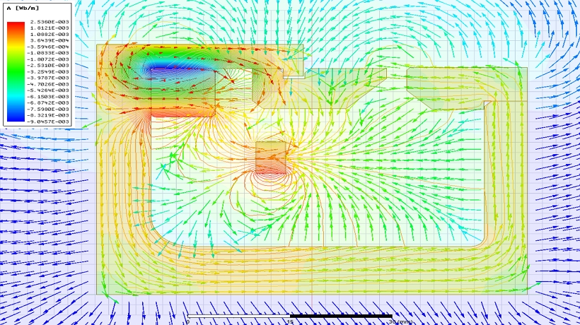 Ansys maxwell磁鋼仿真磁力線分布